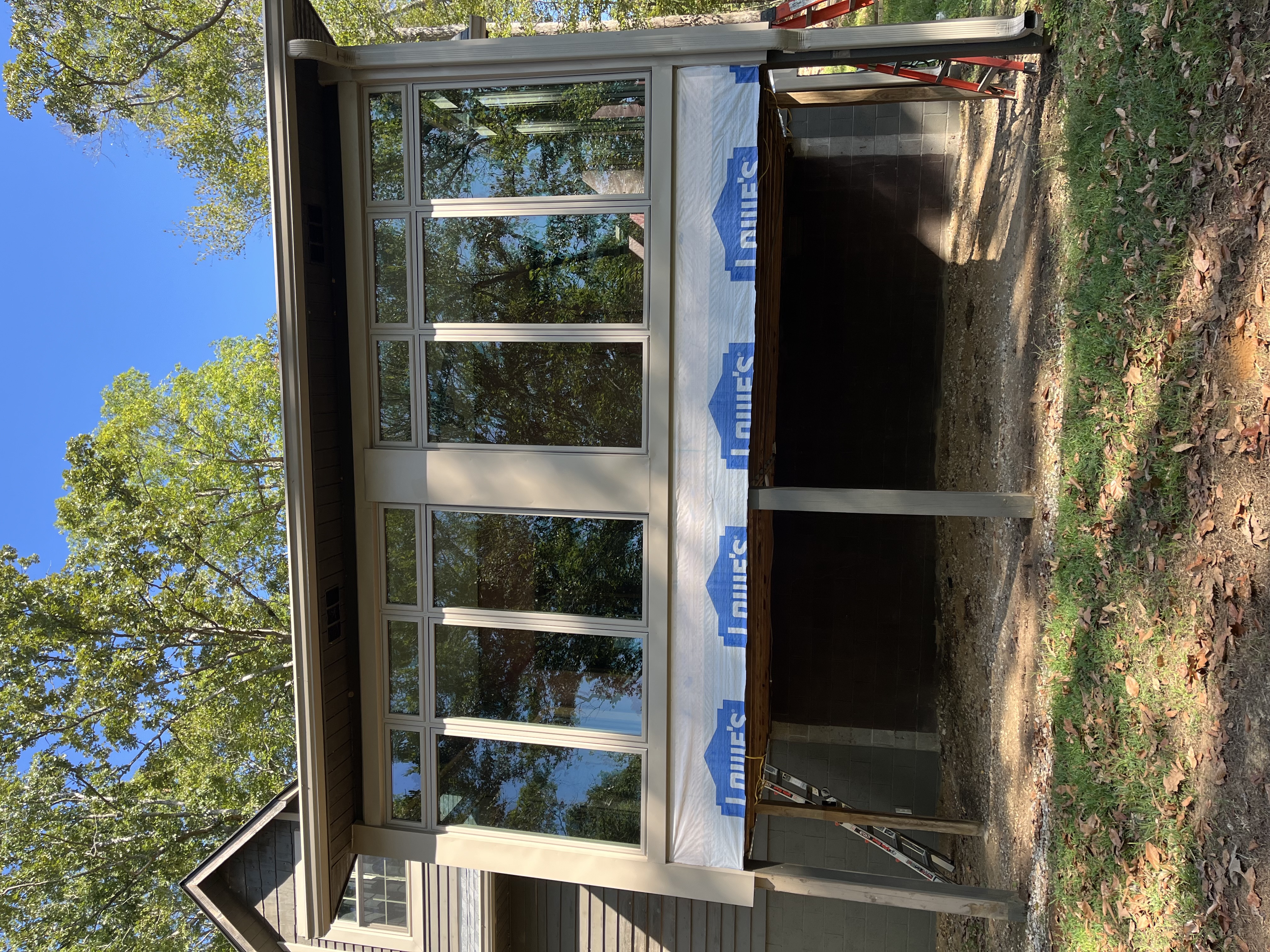 large sunroom vinyl windows